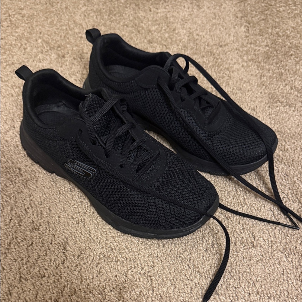 Skechers Black Mesh Sneakers